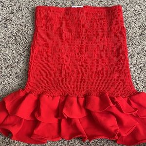 Red ruffle skirt, BRAND NEW available in a matching set